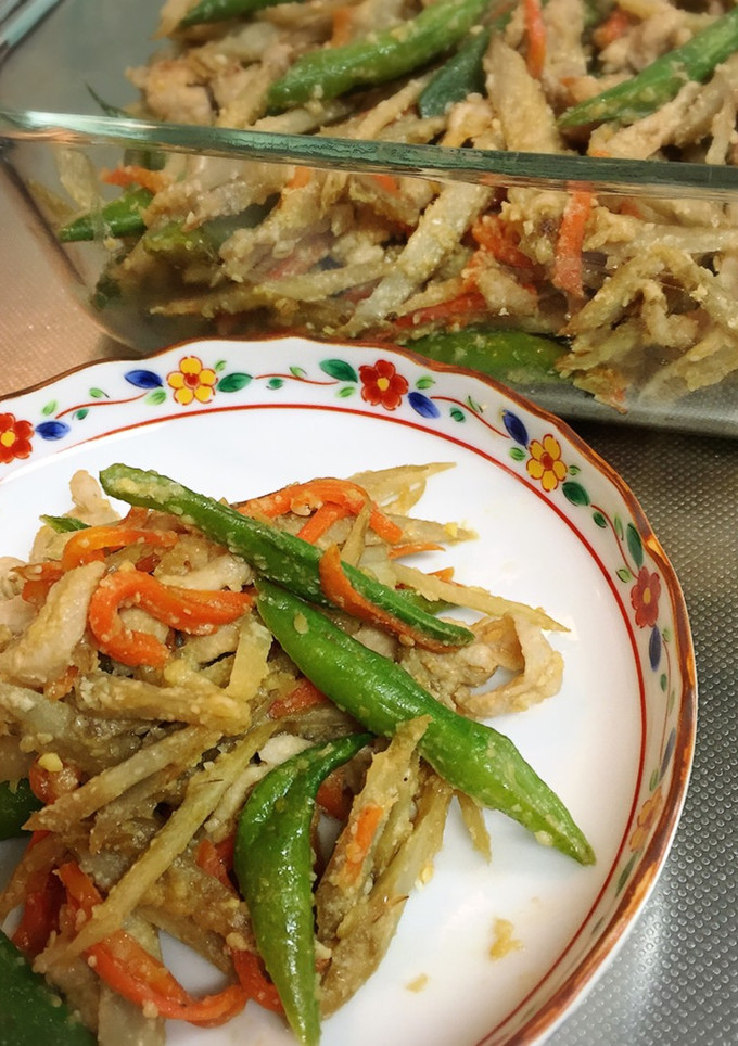 常備菜☆ごぼうといんげんの味噌炒め-レシピのメイン写真