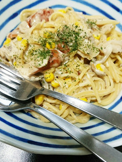簡単なクリームパスタ-レシピのメイン写真