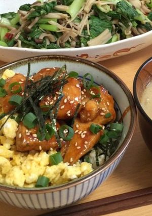 超簡単!焼き鳥丼 (照り焼き味)-レシピのメイン写真