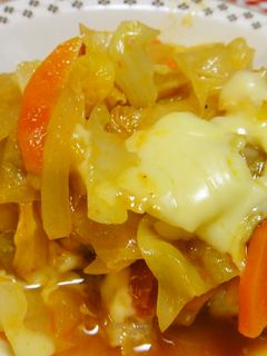 キャベツと豚肉の重ね煮トマトチーズ味-レシピのメイン写真