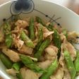 鶏肉とアスパラのハニーマスタード和え