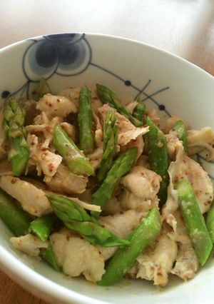 鶏肉とアスパラのハニーマスタード和え-レシピのメイン写真
