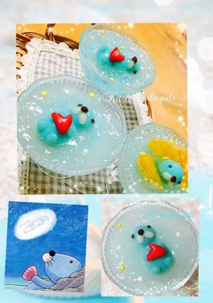 ぼのぼの白玉団子&ゼリー〜夜空を眺めて〜-レシピのメイン写真