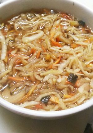 簡単！松茸の味お吸い物で切り干し大根煮物-レシピのメイン写真