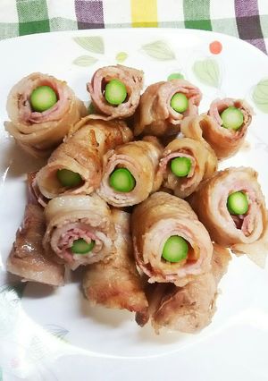 アスパラDEベーコン＆豚バラW巻き♪-レシピのメイン写真