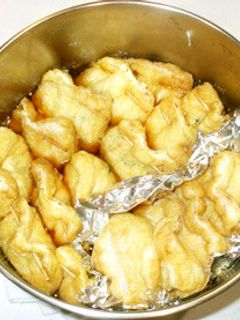 卵・油揚・ひき肉の巾着♪油揚げの巾着煮る-レシピのメイン写真