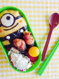 簡単キャラ弁!ミニオン弁当♡-レシピのメイン写真
