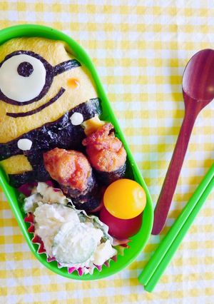 簡単キャラ弁！ミニオン弁当♡-レシピのメイン写真