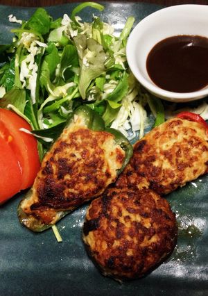 山芋で柔らかピーマンと椎茸の肉詰め-レシピのメイン写真