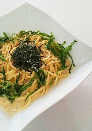 大葉とたらこのスープスパゲティ-レシピのメイン写真
