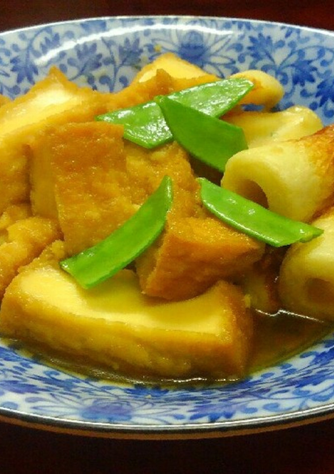 絹厚揚げとちくわの煮物-レシピのメイン写真