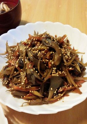食物繊維たっぷり♪鶏もも肉のきんぴら炒め-レシピのメイン写真