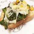 ほうれん草のソテーでオープンサンド