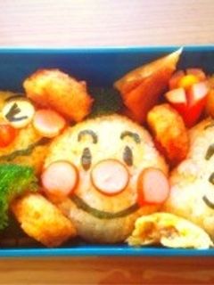 アンパンマン3人組*簡単おにぎりキャラ弁-レシピのメイン写真