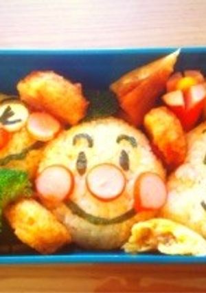 アンパンマン３人組＊簡単おにぎりキャラ弁-レシピのメイン写真