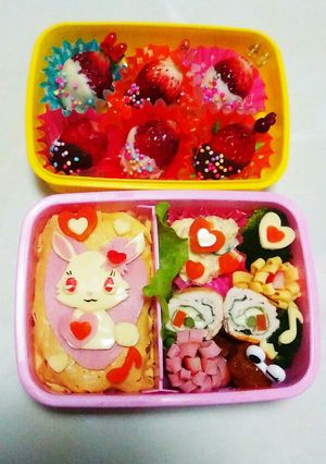 ジュエルペット♪ルビーの幼稚園キャラ弁☆-レシピのメイン写真