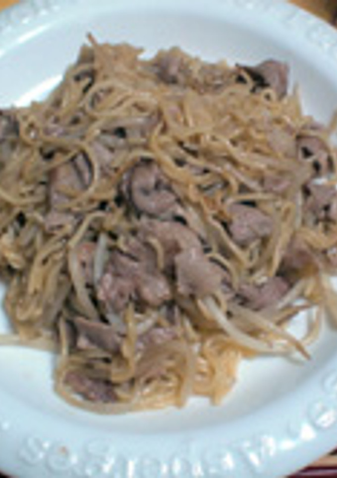 モヤシと豚肉だけ☆とろ～り中華風焼き蕎麦-レシピのメイン写真