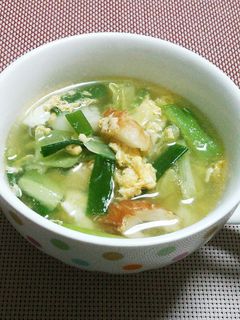 簡単♪キャベツとわけぎの中華卵スープ☆-レシピのメイン写真