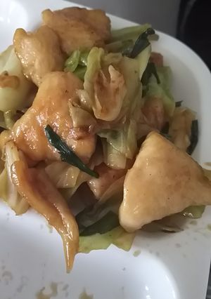 鶏胸肉とキャベツニラ炒め☆-レシピのメイン写真