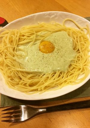 簡単！アスパラの豆腐クリームカルボナーラ-レシピのメイン写真