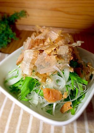 新玉ねぎと水菜のおかかサラダ-レシピのメイン写真