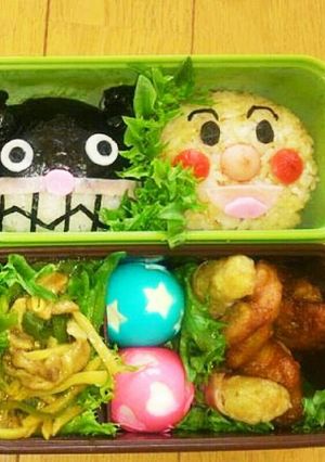 バイキンマン　アンパンマン　キャラ弁♪-レシピのメイン写真