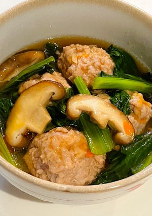 小松菜と肉団子の煮物-レシピのメイン写真