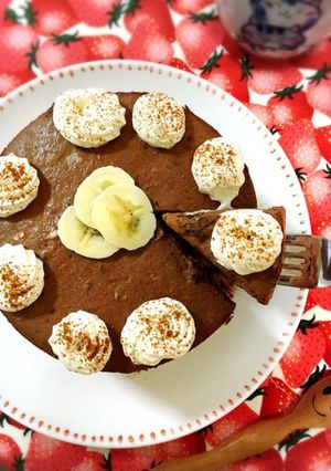 お砂糖なし。バナナココアレアチーズケーキ-レシピのメイン写真