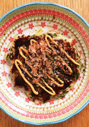 キムチ入り！そうめんでもちもちお好み焼き-レシピのメイン写真