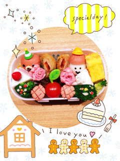 簡単お弁当かわいいおかずスイーツキャラ弁-レシピのメイン写真