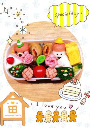 簡単お弁当かわいいおかずスイーツキャラ弁-レシピのメイン写真