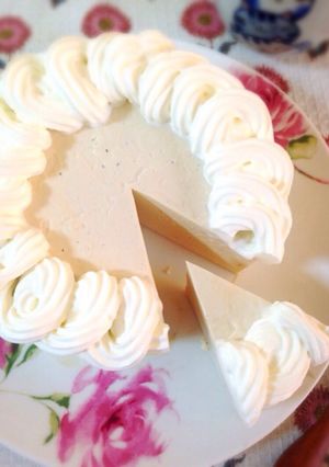 お砂糖なし。自作ほうじ茶レアチーズケーキ-レシピのメイン写真