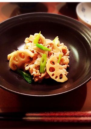 豚しゃぶ蓮根の炒め煮-レシピのメイン写真