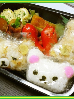リラックマ&コリラックマおにぎりキャラ弁-レシピのメイン写真
