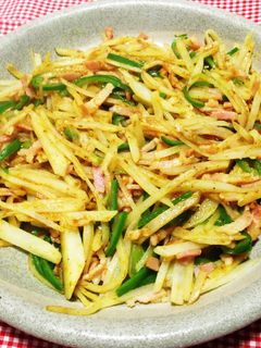 じゃがいもとベーコンのカレー炒め-レシピのメイン写真