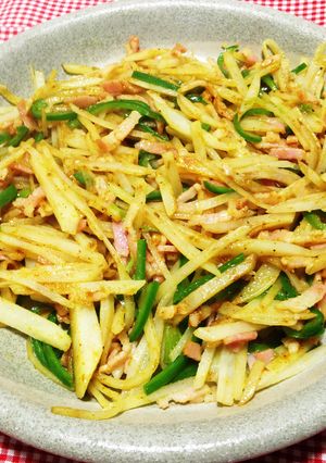 じゃがいもとベーコンのカレー炒め-レシピのメイン写真