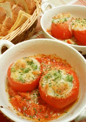簡単♪ホワイトソースdeトマトファルシー-レシピのメイン写真