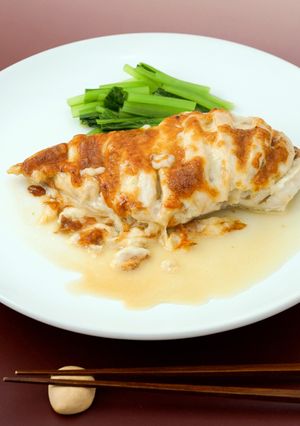 ハッセルバック・チキン（梅チーズ）-レシピのメイン写真