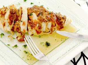 ハッセルバック・チキン（きのこチーズ）-レシピのメイン写真