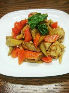 ごぼうと人参と鶏肉の和風炒め-レシピのメイン写真