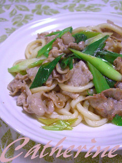 簡単!メチャうま ねぎぶた焼きうどん♪-レシピのメイン写真
