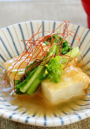 シンプル美味!厚揚げと菜の花の揚げ出し風-レシピのメイン写真