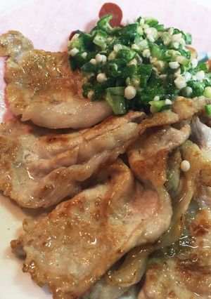 ロース♡オクラソースのせ-レシピのメイン写真