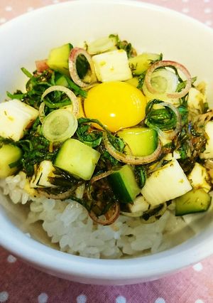 ぎばさと山芋のねばとろ丼-レシピのメイン写真