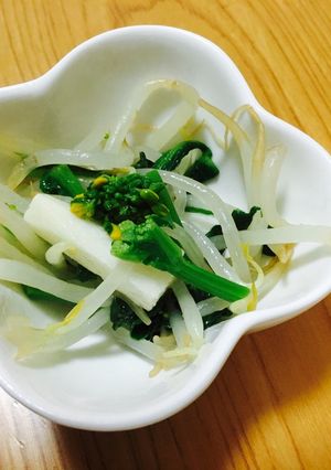 ★菜花とモヤシ山芋のあっさりナムル★-レシピのメイン写真