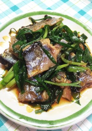 ニラとサンマの炒め物-レシピのメイン写真