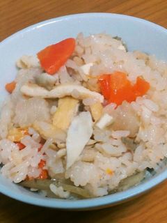 『ほっけ』&『豚汁の具』簡単炊き込みご飯-レシピのメイン写真