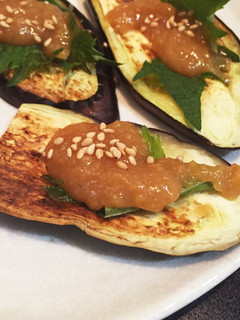 甘味噌のせ焼き茄子-レシピのメイン写真