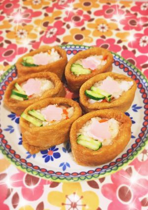 卒業式や入学式、お花見に♡お花おいなり♪-レシピのメイン写真
