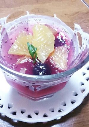 ﾌﾙｰﾂ寒天～ﾁｱｼｰﾄﾞ入り～-レシピのメイン写真